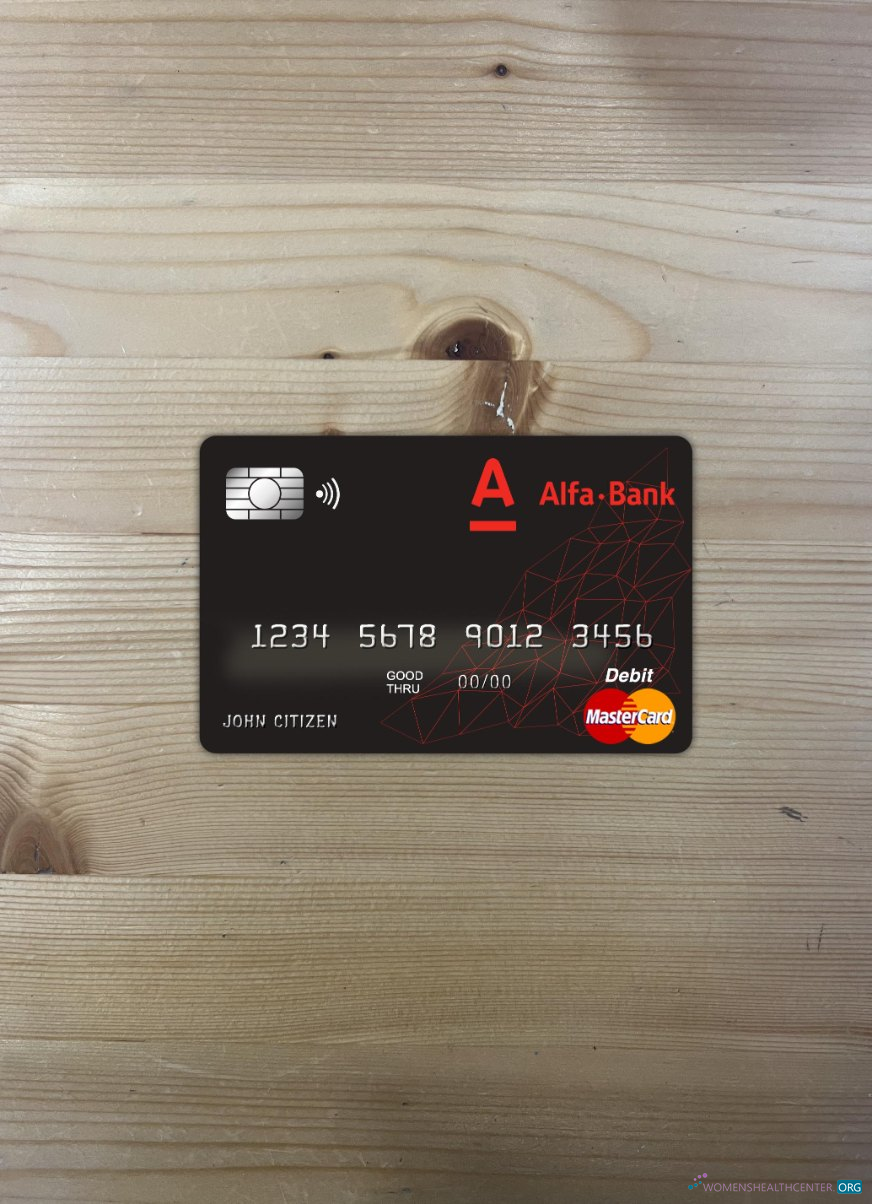 Download Belarus Alfa bank master card photolook front Photoshop template